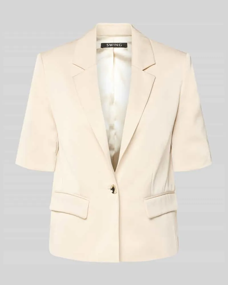 Swing Slim Fit Blazer mit 1/2-Arm Ecru