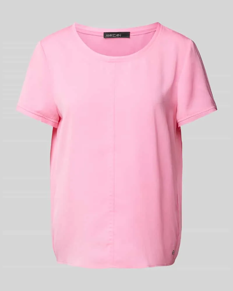 Marc Cain Blusenshirt mit Label-Applikation Pink