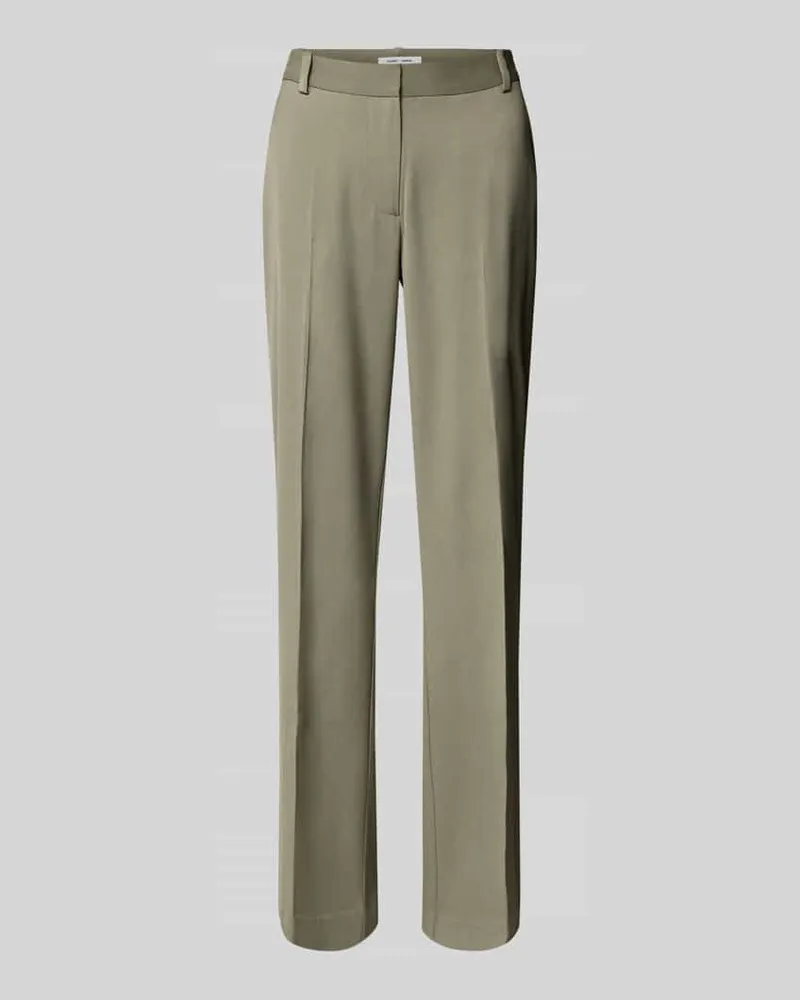 Samsøe & Samsøe Regular Fit Stoffhose mit Bügelfalten Modell 'SALARA Oliv