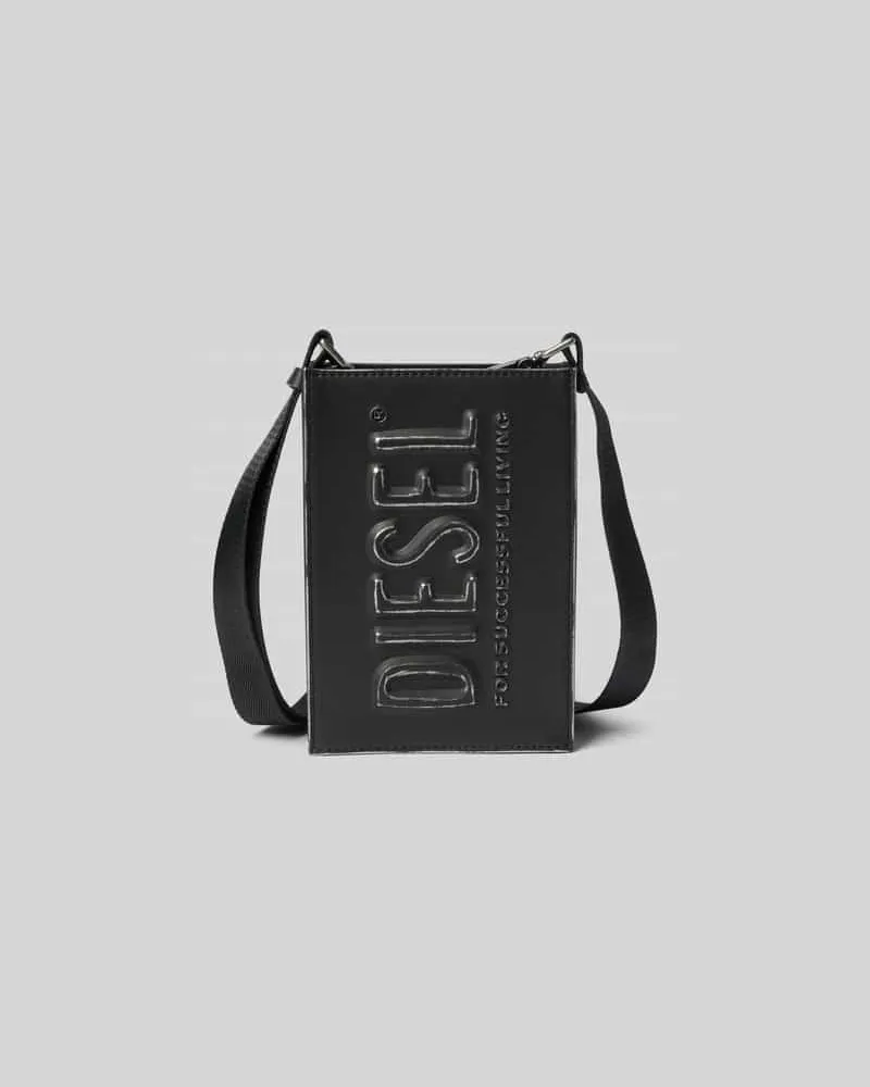 Diesel Crossbody Bag in Leder-Optik Black