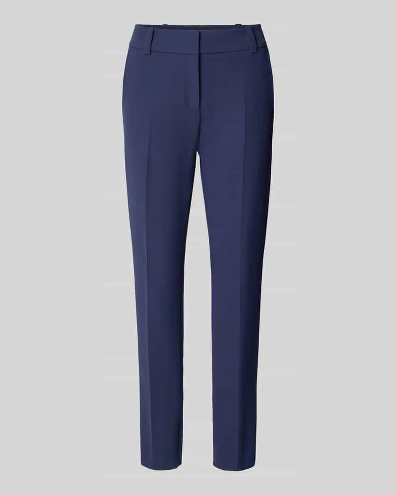 HUGO BOSS Slim Fit Anzughose mit Bügelfalten Modell 'Hedima Marine