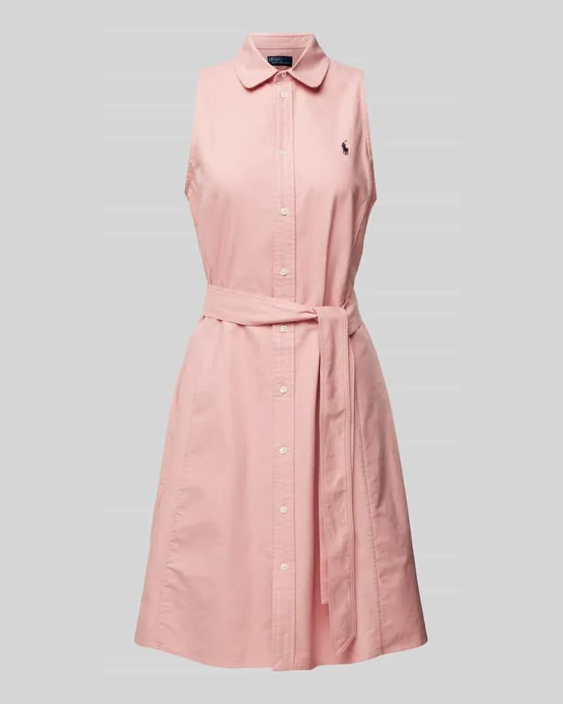 Ralph Lauren Knielanges Kleid mit Knopfleiste Rose