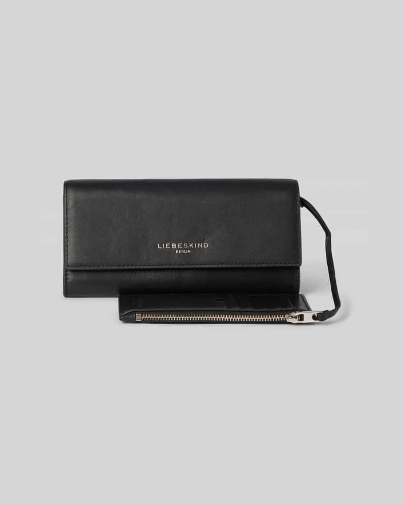 Liebeskind Portemonnaie mit Label-Print Modell 'Valentina Black