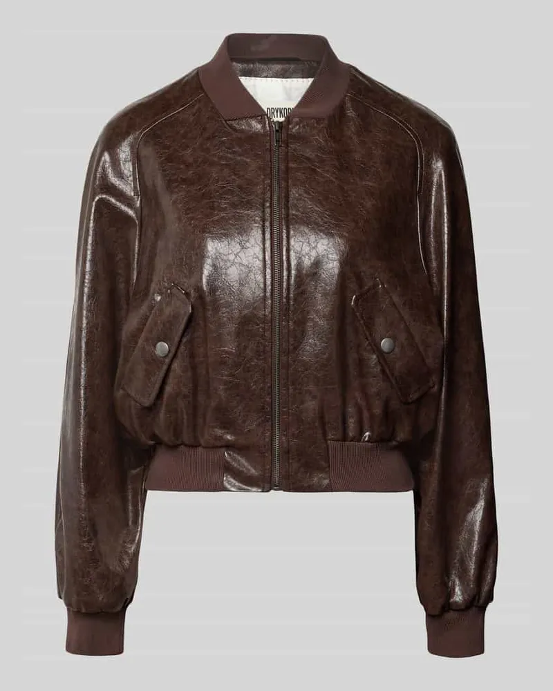 Drykorn Bomberjacke in Leder-Optik Modell 'MARHAM Bordeaux