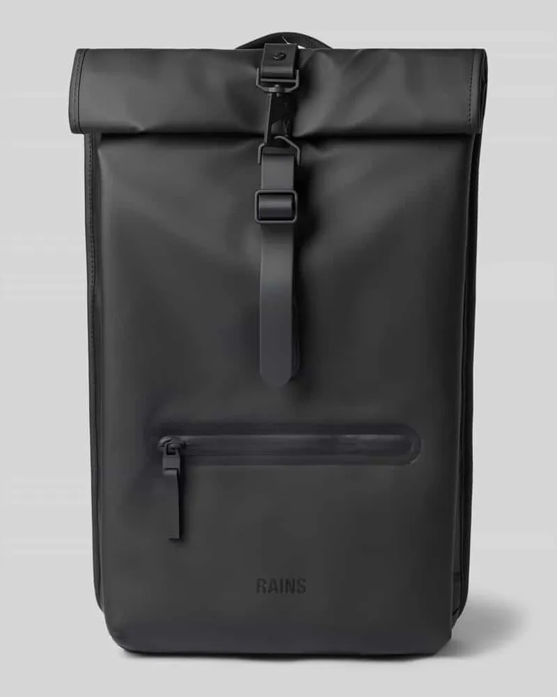 RAINS Rucksack mit Logo-Detail Black