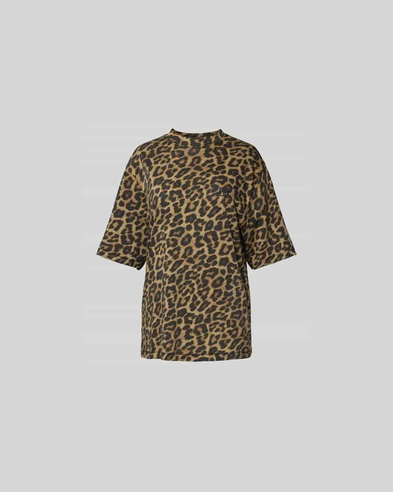 Anine Bing T-Shirt mit 1/2-Ärmel Mittelbraun