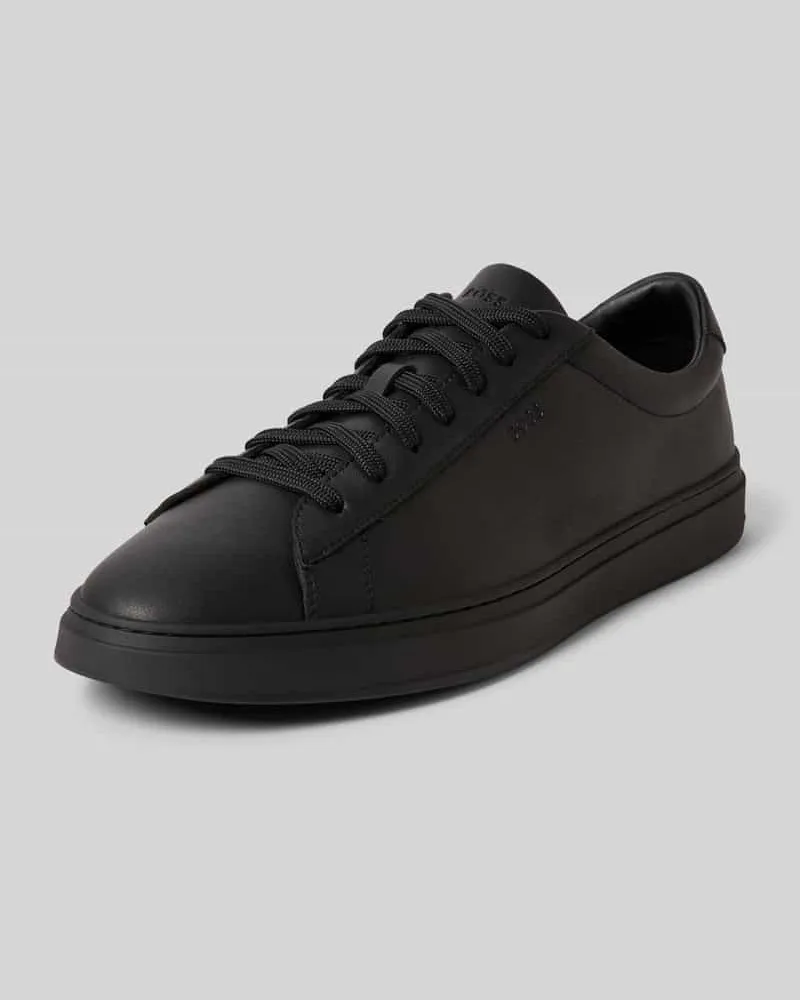 HUGO BOSS Low Top Sneaker aus echtem Rindsleder Modell 'KIERAN Black