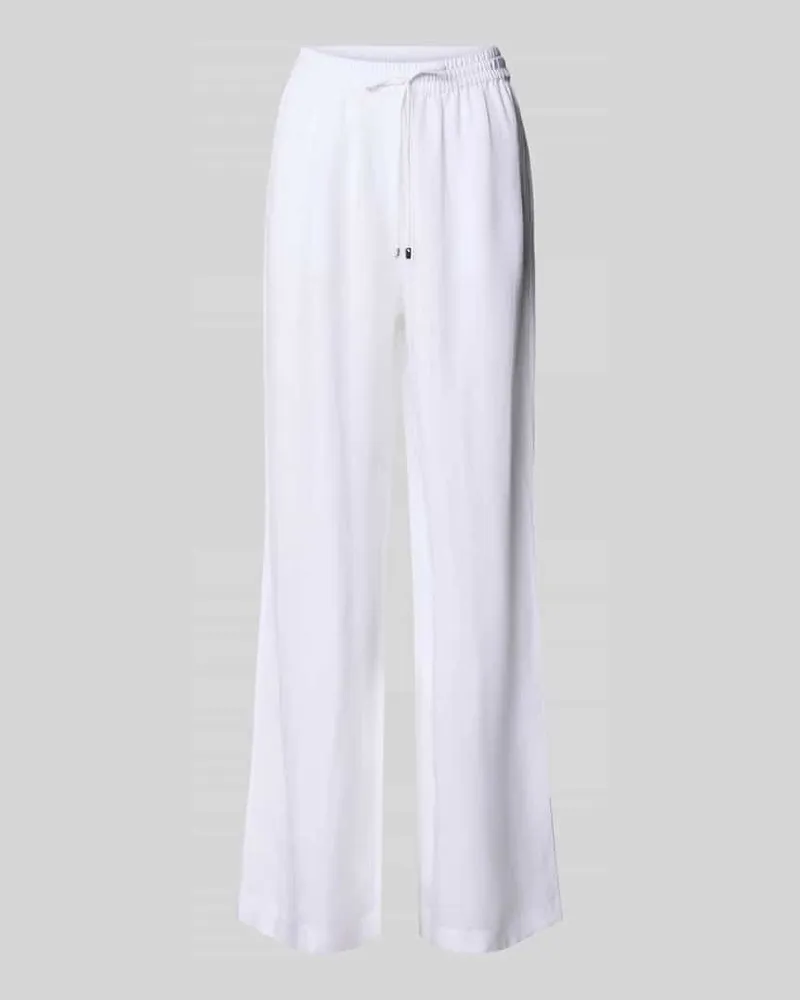 HUGO BOSS Loose Fit Leinenhose aus Lyocell-Leinen-Mix Modell 'TAVATI2_TI Weiss