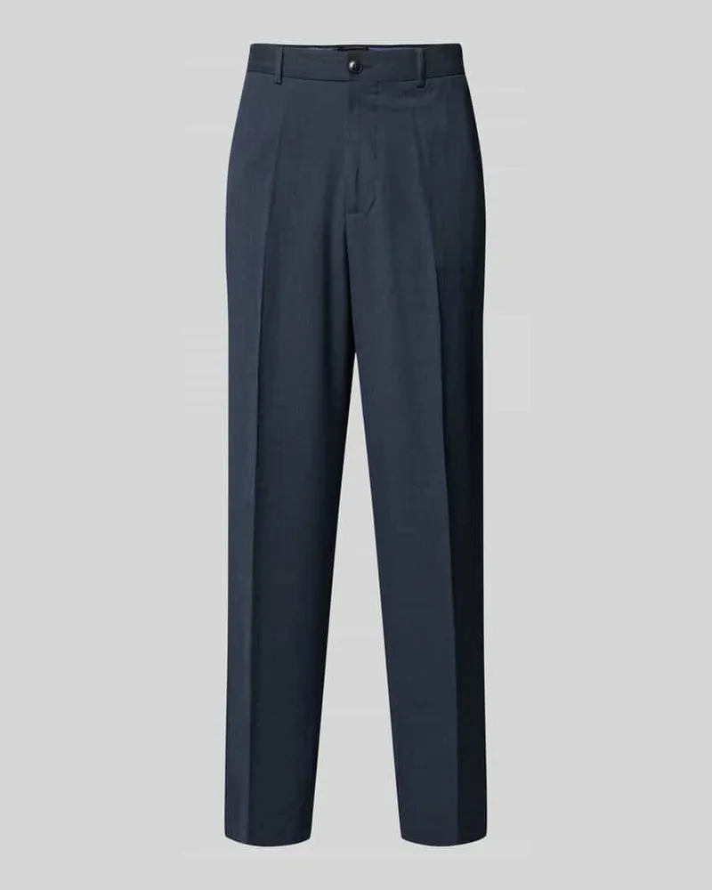 Scotch&Soda Straight Fit Stoffhose mit Bügelfalten Dunkelblau