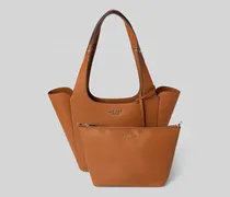 Tote Bag in Leder-Optik mit Logo-Applikation Modell 'Calista