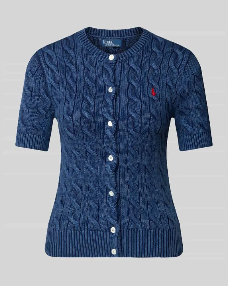 Ralph Lauren Cardigan mit Zopfmuster Royal