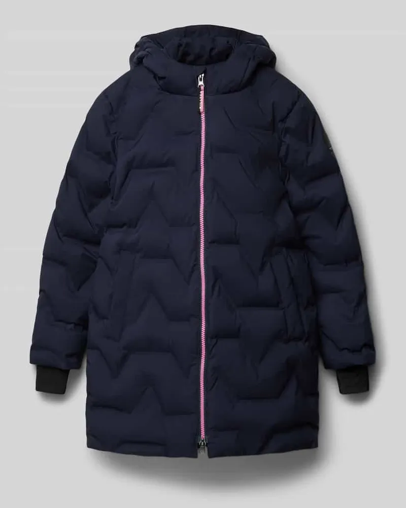 Killtec Steppmantel mit Label-Patch Marine
