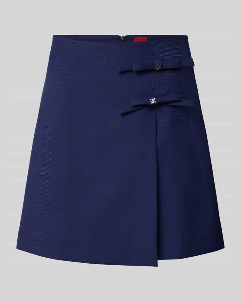 HUGO BOSS A-Linie Minirock mit Leinen-Anteil Modell 'Ralime Marine