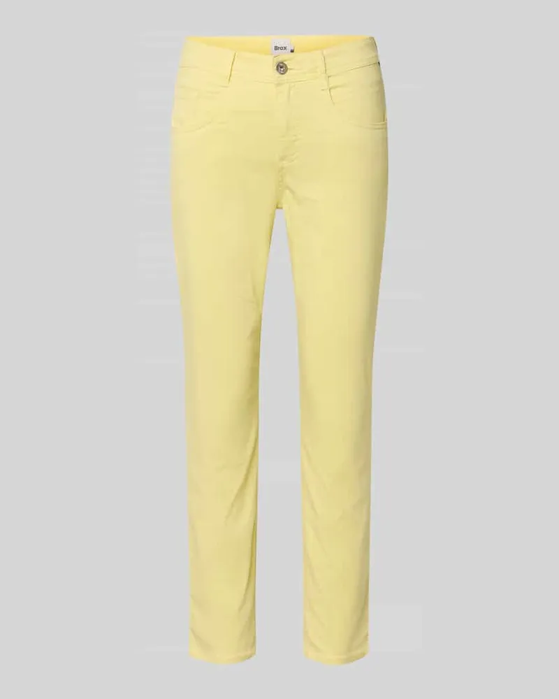 Brax Slim Fit Hose in verkürzter Passform Modell 'SHAKIRA Hellgelb