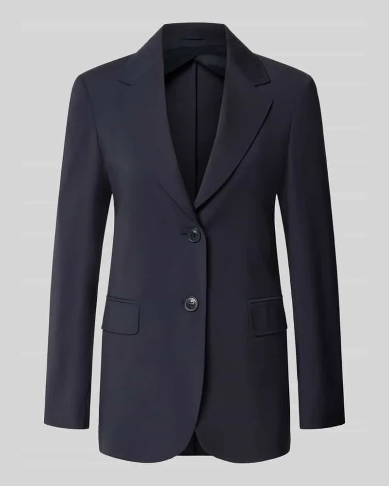 Max Mara Regular Fit Longblazer aus reiner Schurwolle Modell 'ASSENZI Marine