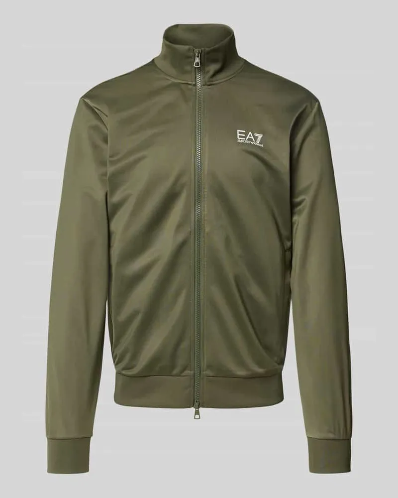 EA7 Trainingsjacke mit Zweiwege-Reißverschluss und Logo Schlamm