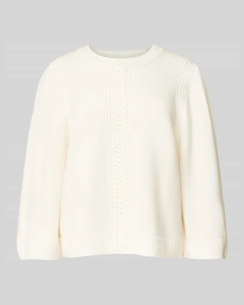 ba&sh Wollpullover mit Zopfmuster Modell 'JUMPER Ecru