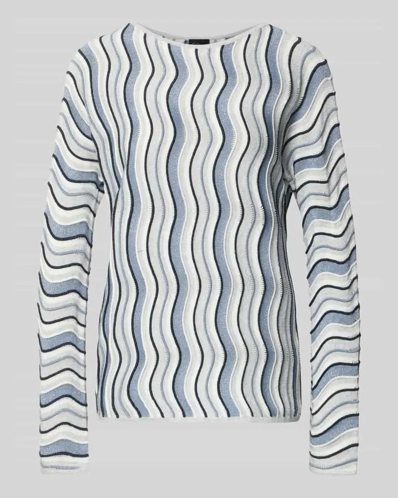 S.Oliver Loose Fit Strickpullover aus Baumwoll-Mix Silber