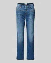 Cambio Straight Leg Jeans mit Paspeltaschen Modell 'PEARLIE Blau