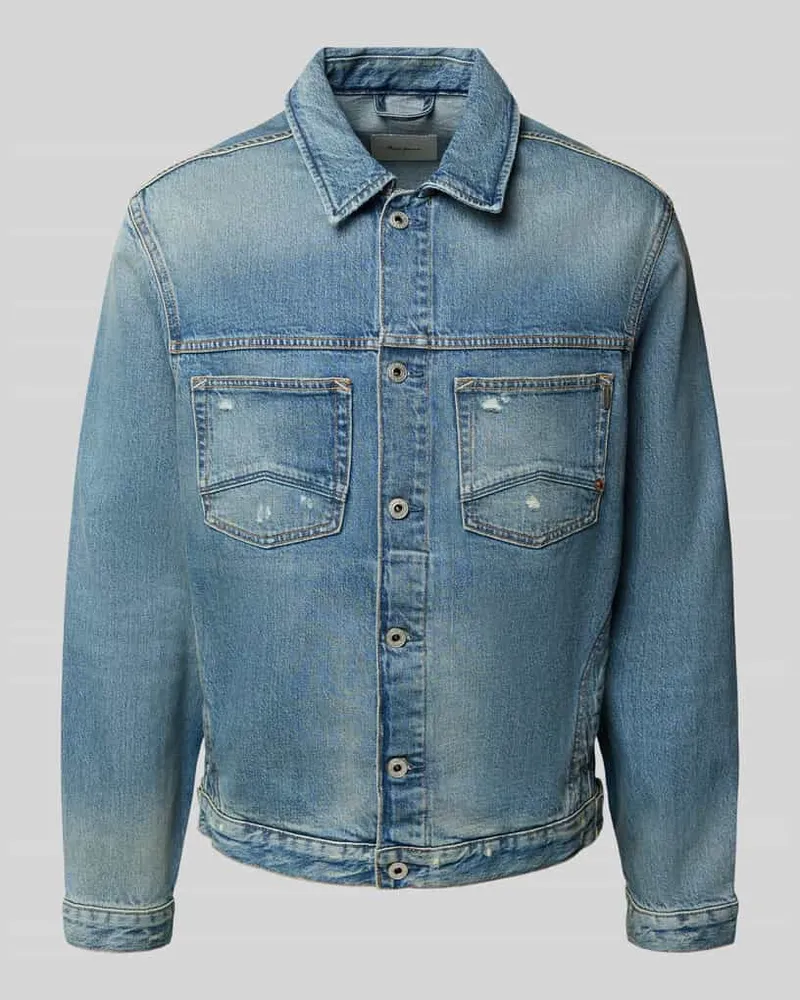 Pepe Jeans Regular Fit Jeansjacke aus Baumwoll-Mix Modell 'HORSHAM PALE TINT Jeansblau
