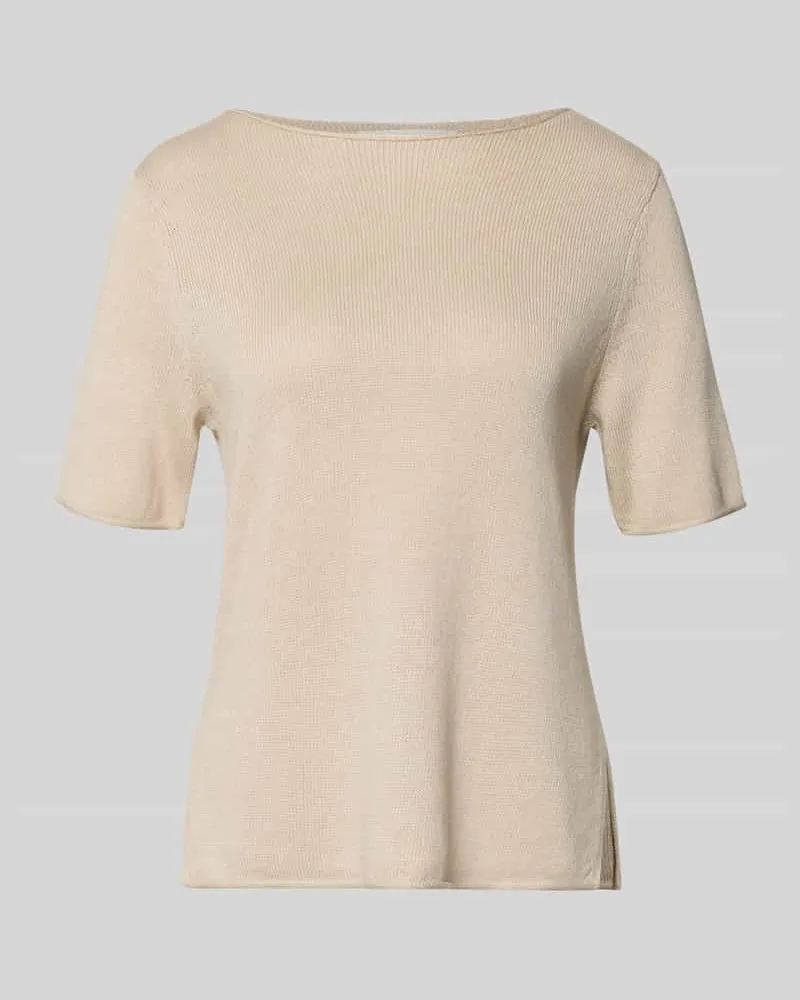 Marc O'Polo Regular Fit T-Shirt aus Baumwoll-Leinen-Mix Stein