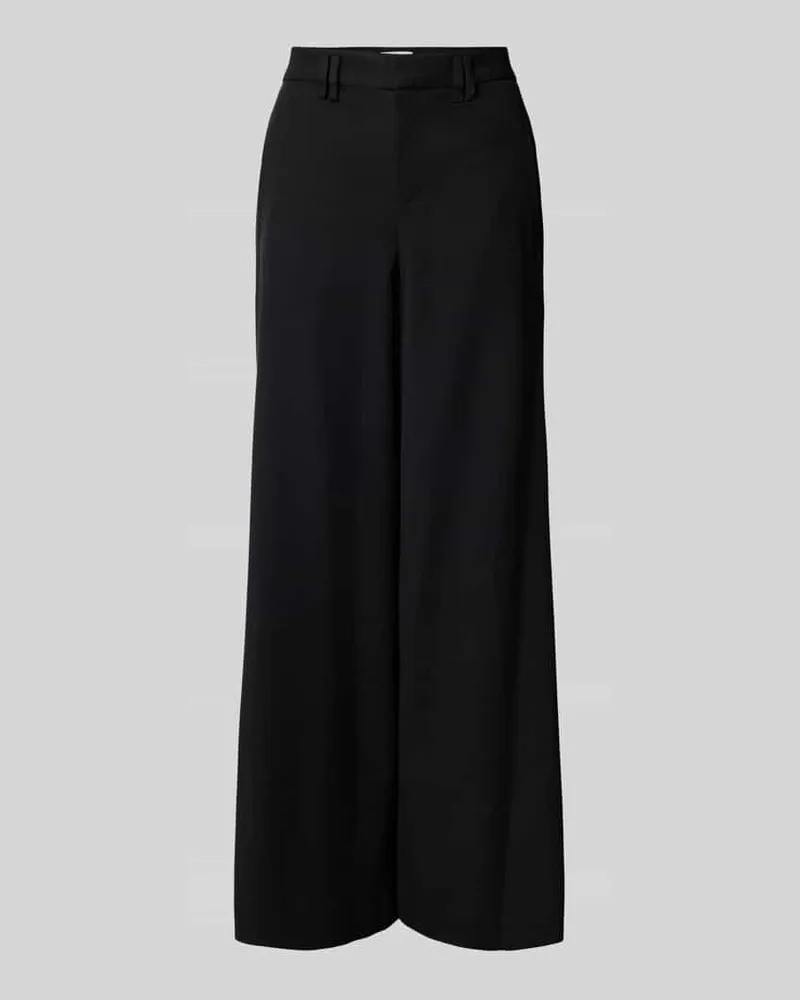 Drykorn Hose mit weitem Bein und Eingrifftaschen Modell 'BROAD Black