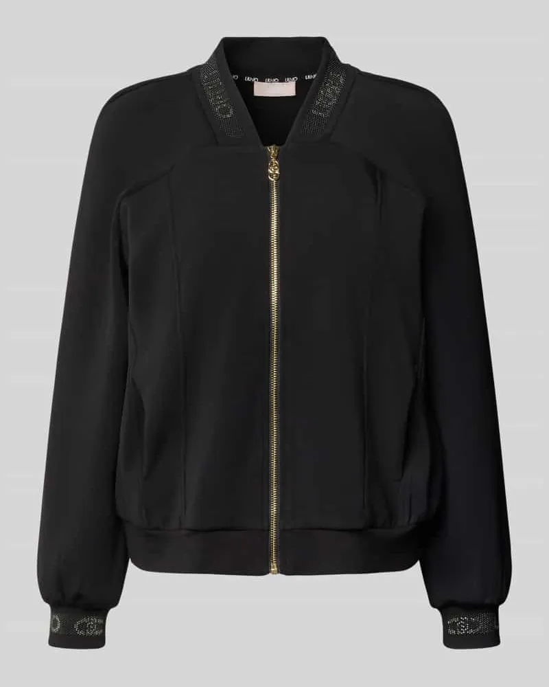 Liu Jo Relaxed Fit Sweatjacke mit Reißverschluss Black