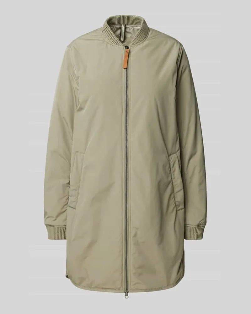 Camel Active Mantel mit Stehkragen Oliv