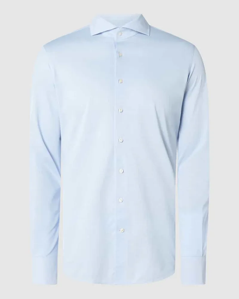 Profuomo Regular Fit Businesshemd aus Baumwollmischung Blau
