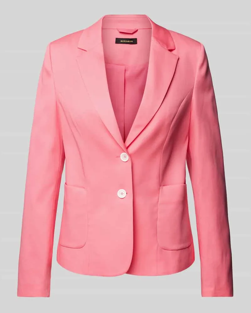 More & More Blazer in unifarbenem Design Pink