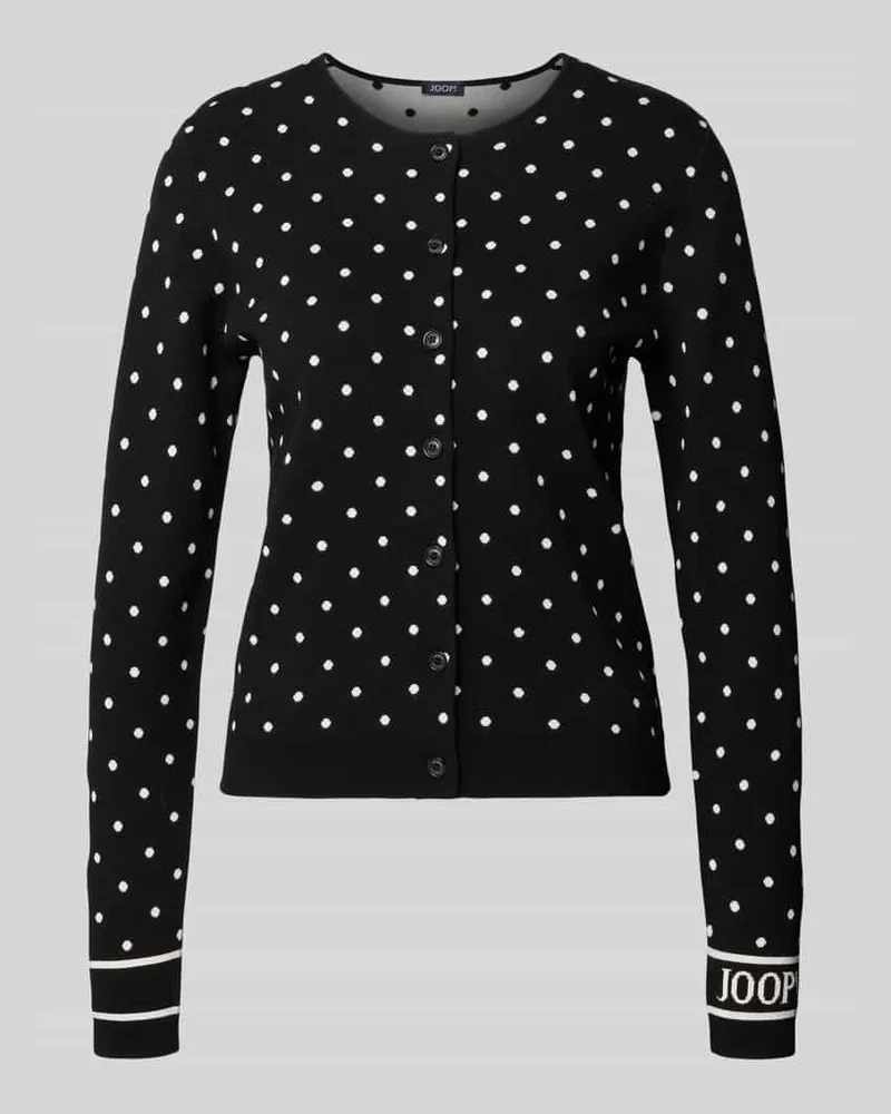 JOOP! Regular Fit Cardigan aus Viskose-Mix Modell 'Karli Black