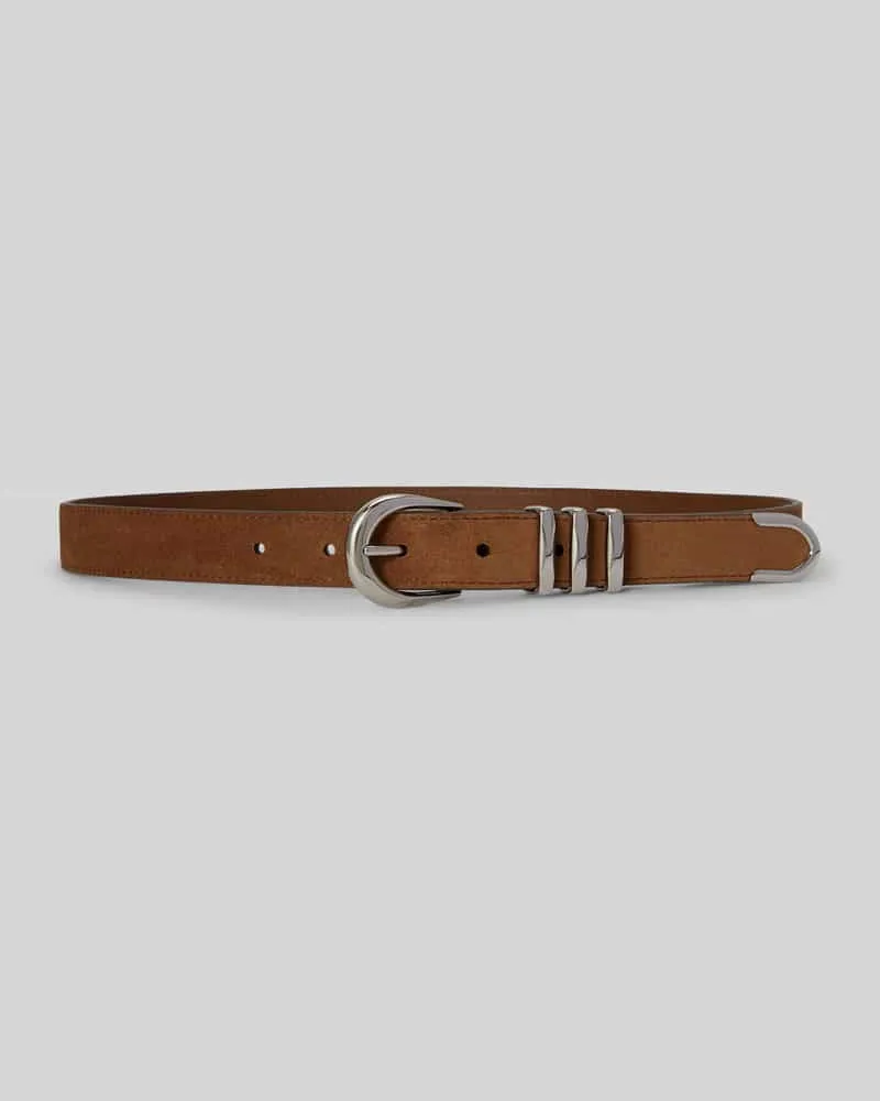 Ralph Lauren Gürtel aus echtem Leder mit metallischen Akzenten Cognac