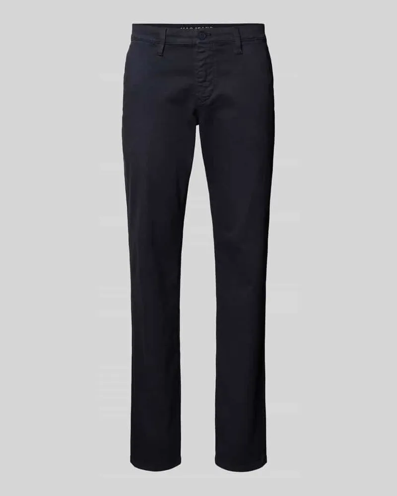 MAC Jeans Slim Fit Hose mit Label-Applikation Modell 'Lennox Marine