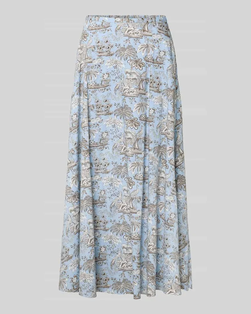 STAUD Midirock mit Nahtreißverschluss Modell 'Axel Hellblau