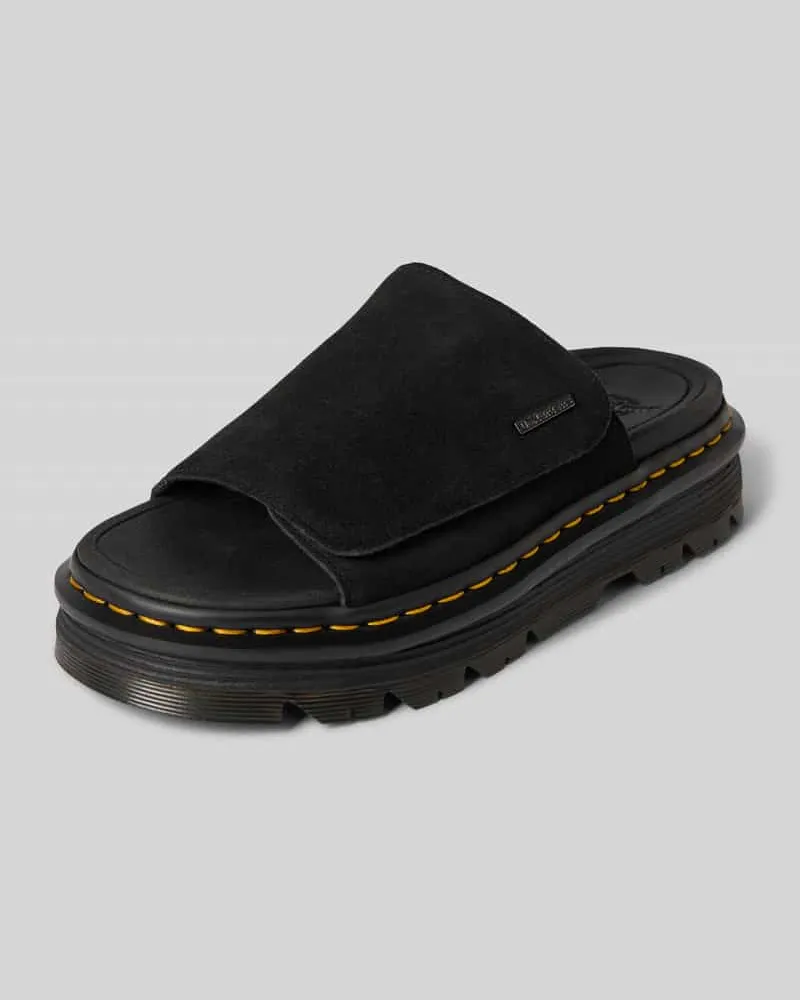 Dr.Martens Sandalette aus Leder mit Klettverschluss Modell 'ZebZag Slide Black