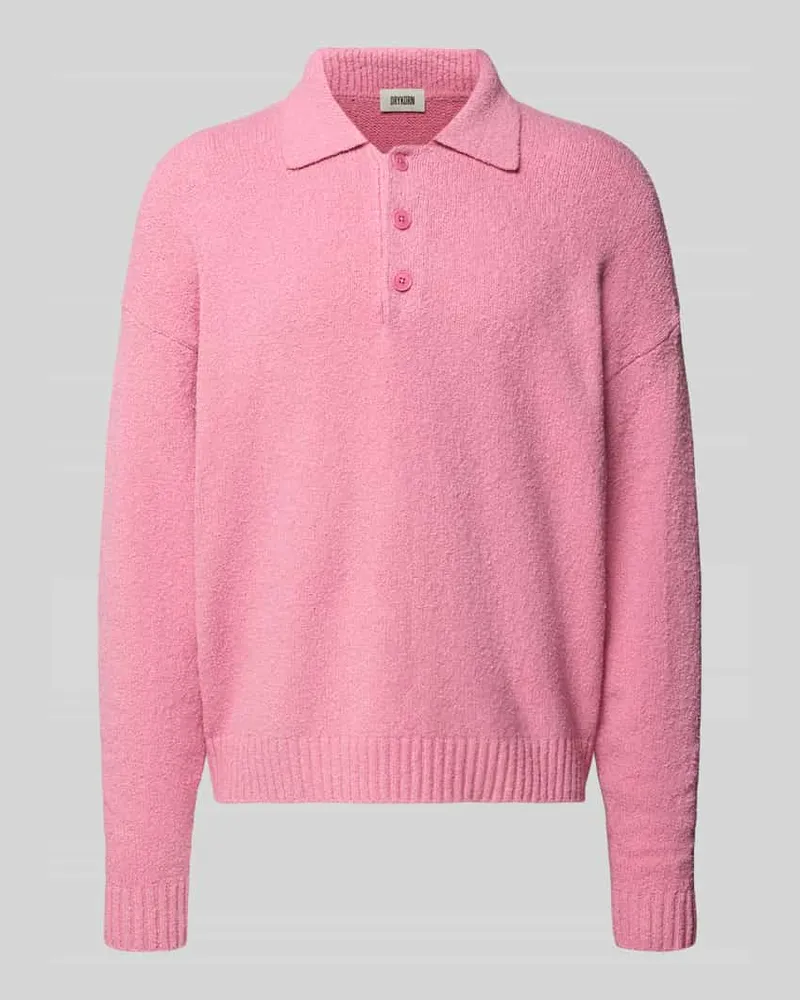 Drykorn Strickpullover mit Polokragen Modell 'Bekket Pink