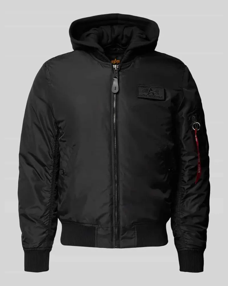 Alpha Industries Bomberjacke mit Kapuze Modell 'MA-1 Black