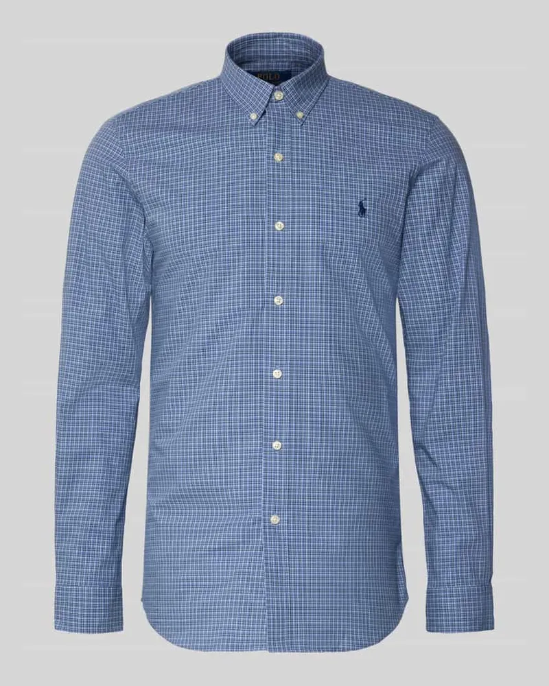 Ralph Lauren Slim Fit Freizeithemd aus Baumwoll-Mix Blau