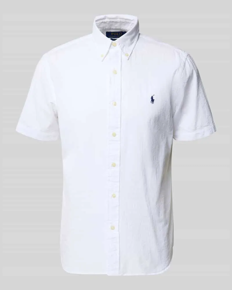 Ralph Lauren Regular Fit Freizeithemd aus reiner Baumwolle Weiss