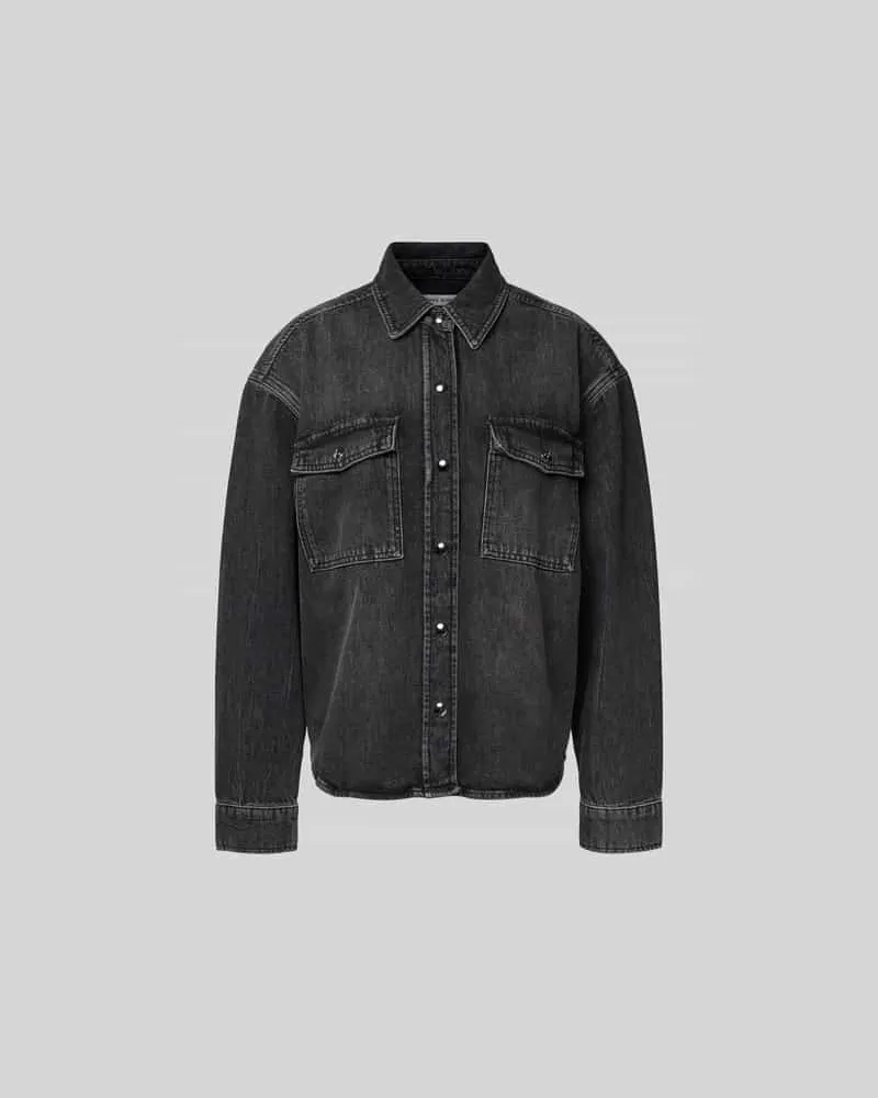 Anine Bing Hemdbluse in Denim-Optik Black