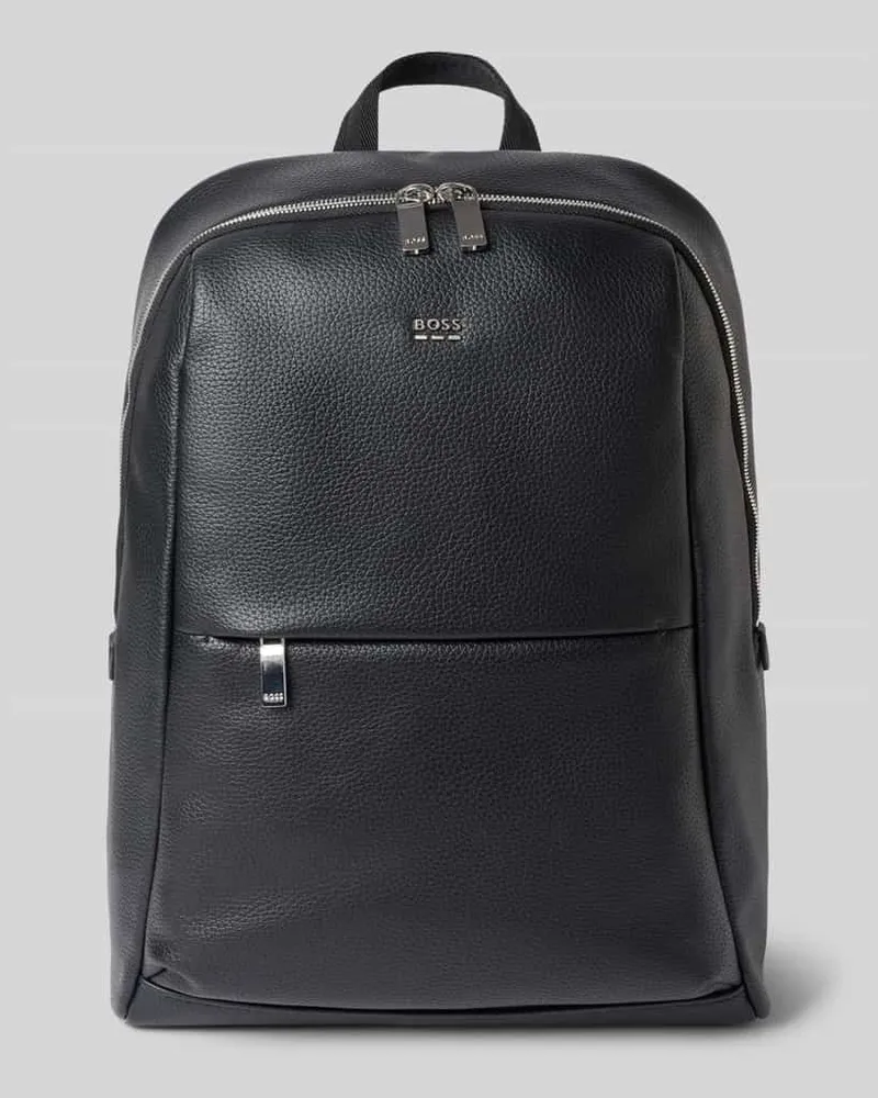 HUGO BOSS Rucksack in Leder-Optik Modell 'Ray EVO Black