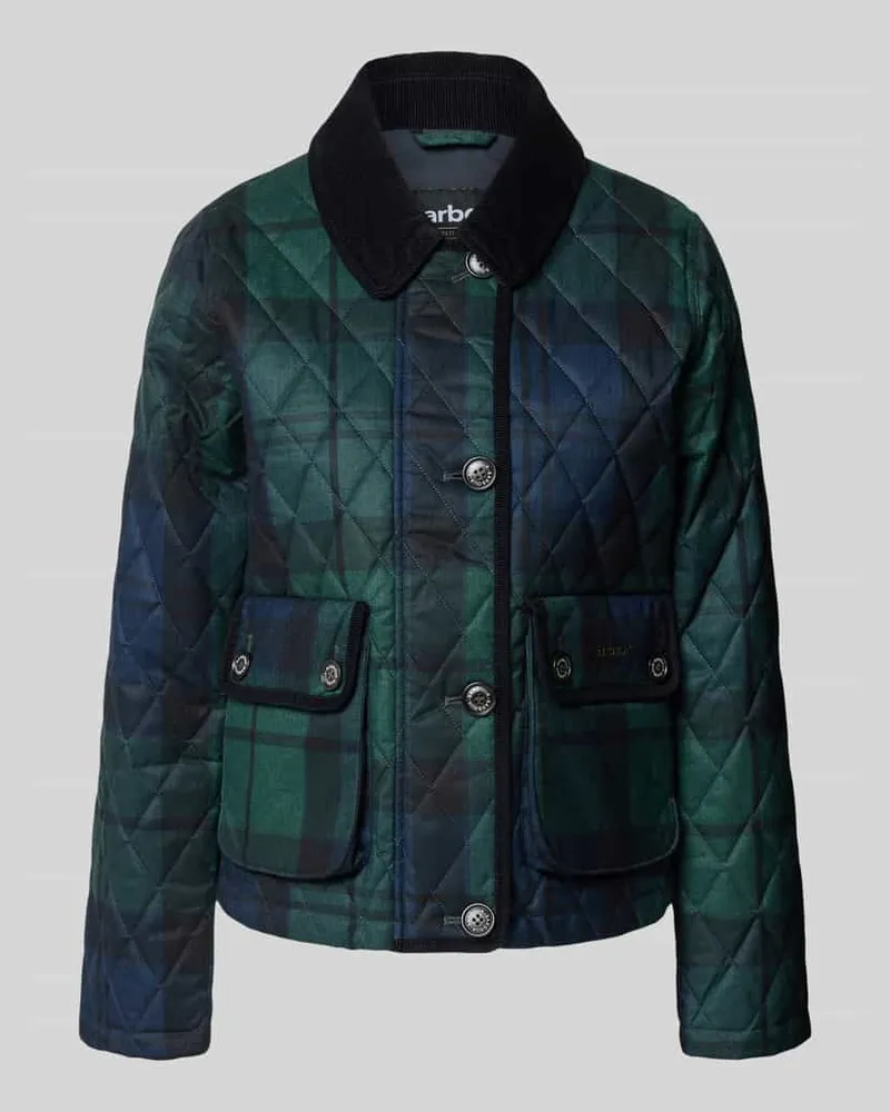 Barbour Regular Fit Steppjacke mit Cordkragen Modell 'LOUDON QUILT Dunkelblau