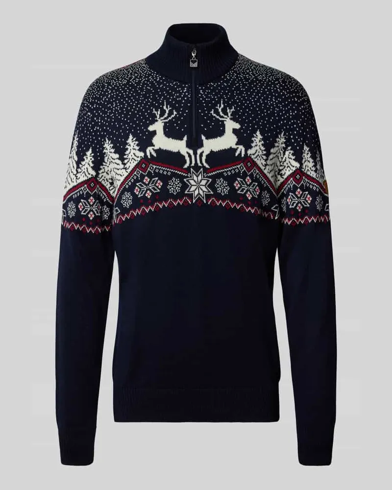 Dale of Norway Wollpullover mit Troyer-Kragen Marine