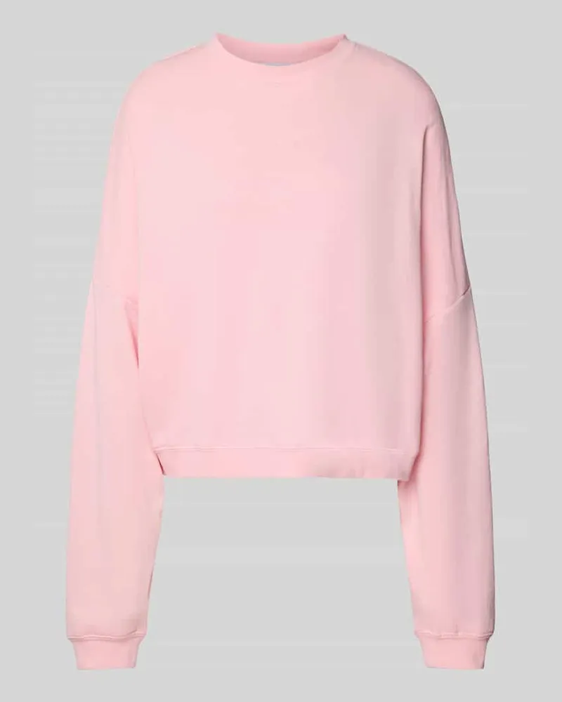 OH APRIL Oversized Sweatshirt mit gerippten Abschlüssen Rosa