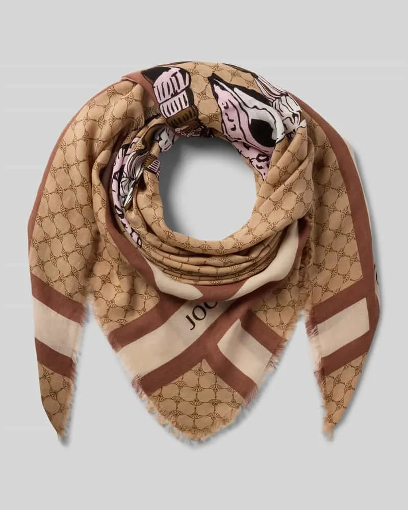 JOOP! Schal mit Logo-Print Modell 'Adalia Camel
