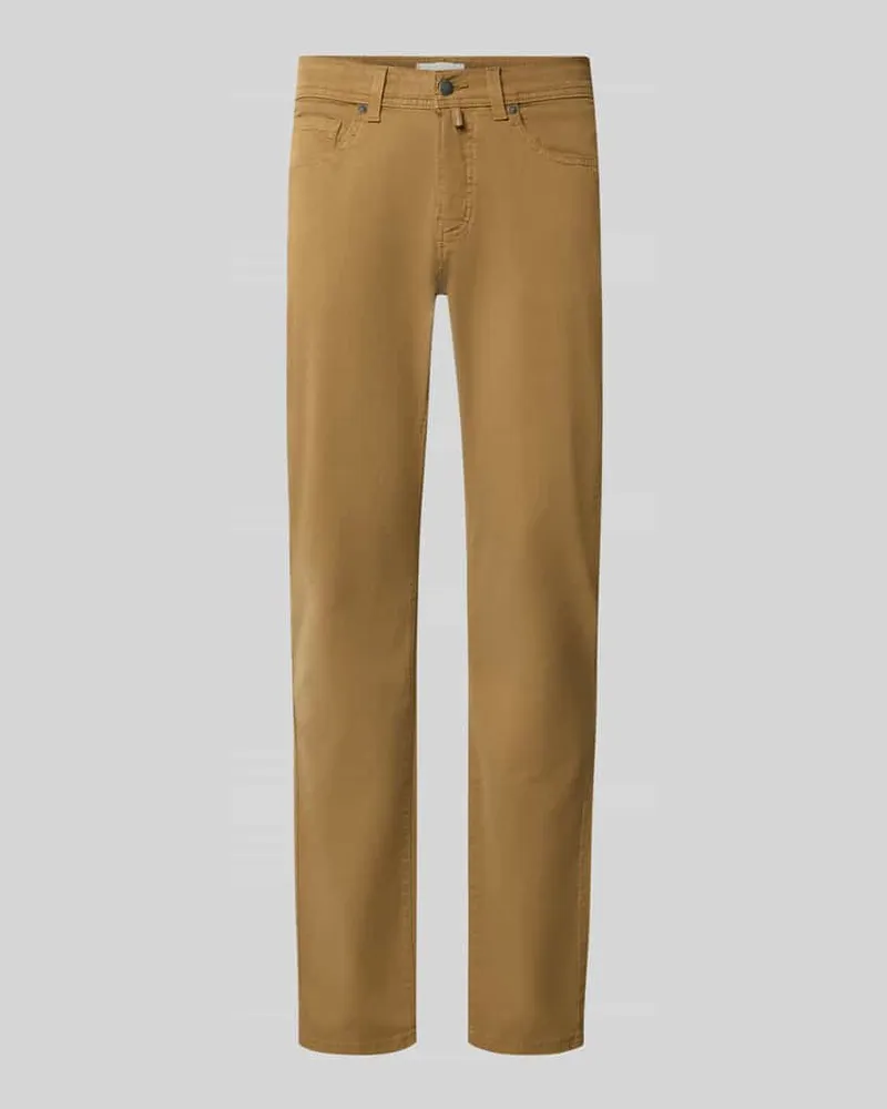 Pierre Cardin Straight Fit Jeans aus elastischem Baumwoll-Mix Modell 'Lyon Beige
