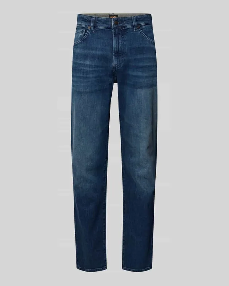 HUGO BOSS Slim Fit Jeans aus Baumwoll-Mix Modell 'REMAINE Jeansblau