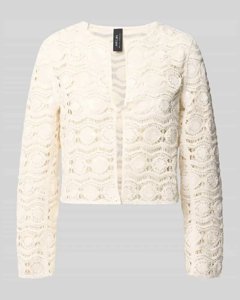 Marc Cain Blazer aus Häkelspitze mit Knopfverschluss Sand