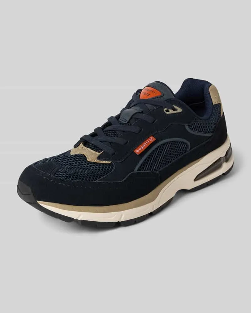 Bugatti Sneaker aus Leder-Mix mit Logo-Detail Modell 'Parry Marine