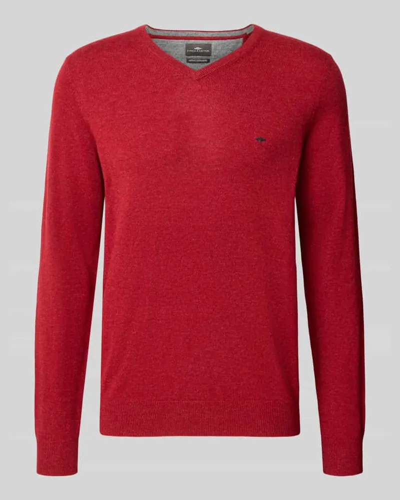 Fynch-Hatton Strickpullover aus Woll-Kaschmir-Mix Rot
